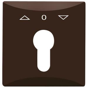 Abdeckung für Schalter, Taster, Dimmer, Jalousie - Zentralscheibe mit Schlüsselschalter für Jalousie braun - Allwetter 44 (IP44) - 2CKA001710A3803