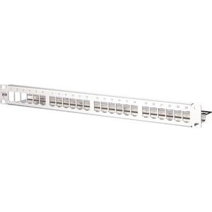 Frontpanel/Patchpanel leer (Schaltschrank) - 19 Zoll Modulträger 1HE 24 Port Edelstahl unbestückt - 130921-00-E