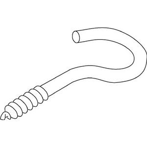 Schraubhaken - Lusterhaken 21/50 Holz-Schraubengewinde verz. Stahldraht Ø 4 mm - K21/50