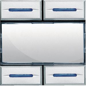 Tastsensoren MyHome - Szenarientaster zum Abrufen von 4 Szenen Aluminium - HC4680