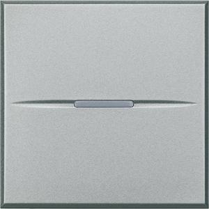 Installationsschalter - Kreuzschalter 1-polig 16A 250V AC (SK) Axial 2-modulig Aluminium - HC4004/2