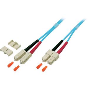 Patchkabel LWL - LWL Patchkabel Duplex Jumper SC / SC 50 / 125µ 2 m OM3 LSZH aqua - O7413.2