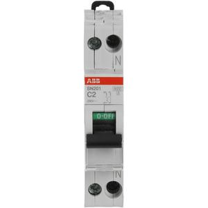 Leitungsschutzschalter - LS-Schutzschalter 1+N polig 6kA C-Char 2A 1TE - 2CSS255101R0024