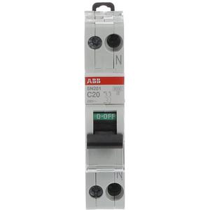 Leitungsschutzschalter - LS-Schutzschalter 1+N polig 6kA C-Char 20A 1TE - 2CSS255101R0204