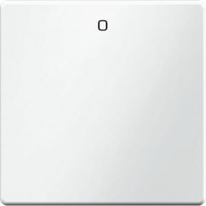 Abdeckung für Schalter, Taster, Dimmer, Jalousie - Wippe mit Aufdruck "0" Q.1 polarw eiß samt - 16226089