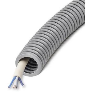 Elektro-Installationsrohr Kunststoff, vorverdrahtet - Panzerrohr vorverdrahtet FXPR 20 grau mit YYSCH 5X0,6 50m - 083862