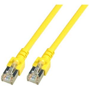 Patchkabel Kupfer - Patchkabel RJ45 SF/UTP Kat.5e umspritzt 5,0m gelb - K5457.5