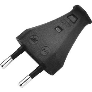 Stecker/Kupplung ohne Schutzkontakt - Euro – Stecker ohne Schutzkontakt schwarz - 852/SW