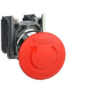 NOT-AUS-Taster, Komplettgerät - NOT-AUS Taster Ø 40mm rot Drehentriegelung XB4BS8445 - XB4BS8445