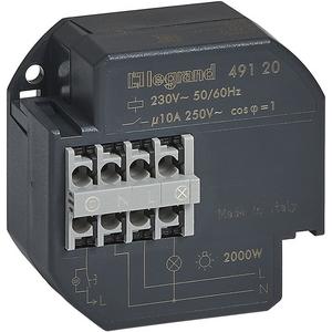 Stromstoßschalter - Fernschalter elektronisch UP 230V 1S 10A Nulldurchgangsschaltung 49x46x26mm - 049120