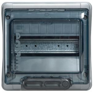 Installationskleinverteiler - Feuchtraumverteiler Aufputz Plexo3 IP65-IK09 1-reihig 8 Module - 601978