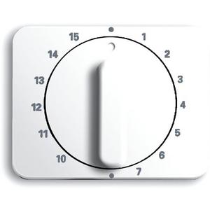 Abdeckung für Schalter, Taster, Dimmer, Jalousie - Abdeckung alpha für Zeitschaltuhr 15 Min. studioweiß glänzend - 2CKA001753A7446