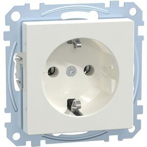 Steckdose - SCHUKO-Steckdose Steckklemmen polarweiß glänzend - MEG2301-0319