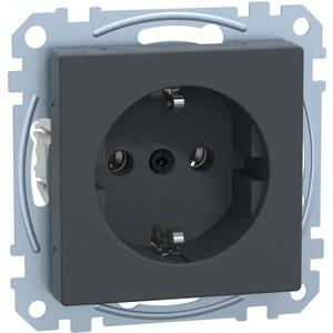 Steckdose - SCHUKO-Steckdose Steckklemmen anthrazit - MEG2301-0414