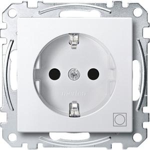 Steckdose - SCHUKO-Steckdose mit Kennzeichnung Trockner BRS Steckklemmen p-weiß - MEG2351-0419