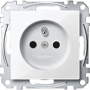 Steckdose - Steckdose mit Schutzk.stift BRS Steckklemmen polarweiß - MEG2500-0319