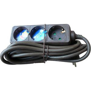 Steckdosenleiste - Tischverteiler 3-fach 16A Anschlussleitung 3m schwarz - 0512247555