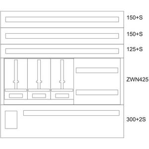 Komponente für den Ausbau (Schaltschrank) - Zählerverteilereinsatz Oberösterreich/Salzburg BPZ-MESEN1200/12DRS3 - 137611