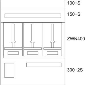 Komponente für den Ausbau (Schaltschrank) - Zählerverteilereinsatz Oberösterreich/Salzburg BPZ-MES-EN-800/10-3Z - 137562