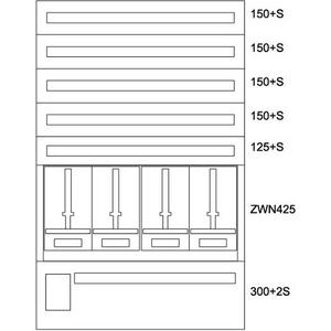 Komponente für den Ausbau (Schaltschrank) - Zählerverteilereinsatz Oberösterreich/Salzburg BPZ-MES-EN-800/12-3Z - 137565