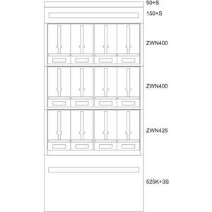 Komponente für den Ausbau (Schaltschrank) - Zählerverteiler-Montageeinsatz Kärnten BPZ-MES-KN1000/20-12 - 137514