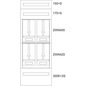 Komponente für den Ausbau (Schaltschrank) - Zählerverteiler-Montageeinsatz Kärnten BPZ-MES-KN-600/17-2Z - 137456