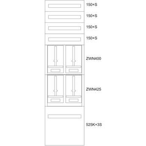 Komponente für den Ausbau (Schaltschrank) - Zählerverteiler-Montageeinsatz Kärnten BPZ-MES-KN-600/20-4Z - 137464