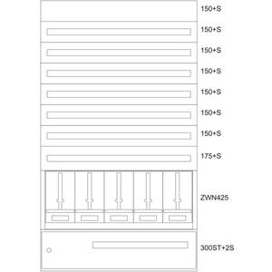 Komponente für den Ausbau (Schaltschrank) - Zählerverteilereinsatz Steiermark BPZ-MES-STN-1200/205STW - 137754