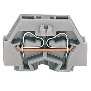 Ein- und mehrpolige Klemmenleiste - 2-Leiter-Klemme mit Befestigungsflansch grau - 260-301