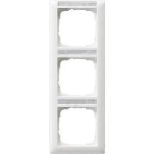 Abdeckrahmen - 3-fach Abdeckrahmen beschriftbar senkrecht für Standard 55 reinweiß - 110303