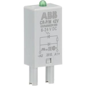 Zubehör für Schaltrelais - Steckmodul Diode und LED grün 6-24VDC A1+ A2- - 1SVR405652R1000