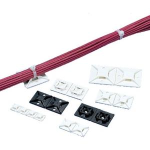 Befestigungssockel und -element für Kabelbinder - 4-Weg Kabelbinderbefestigung selbstklebend 25,4 mm schwarz - ABM2S-AT-C0