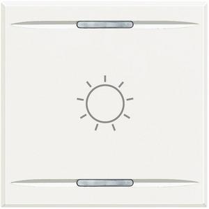 Abdeckung für Schalter, Taster, Dimmer, Jalousie - Symbolwippe für Tastsensor mit 2 Funktionen "Licht" 2-modulig White - HD4911M2BA