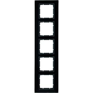 Abdeckrahmen - 5-fach Glasrahmen B.7 - Glas/ schwarz - für senkrechte und waagrechte Montage - 10156616
