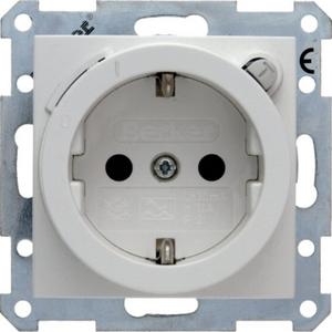 Steckdose - SCHUKO-Steckdose mit FI-Schutzschalter S .1/B.1/B.3/B.7 - polarweiß/ matt - 47081909