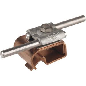 Anschlussklemme für Blitzschutz - Zweimetall-Dachrinnenklemme Kupfer/St/tZn Ø 16-22 mm Rd. 8-10 mm - 339157