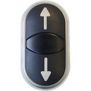 Frontelement für Drucktaster - Doppeldrucktaste beschriftet "PFEILTASTEN" M22-DDL-S-X7/X7 - 216710