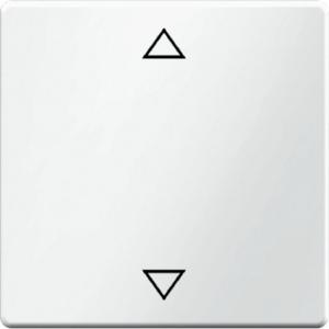 Abdeckung für Schalter, Taster, Dimmer, Jalousie - Wippe mit Aufdruck Symbol Pfeile Q.1 polarweiß samt - 16206079