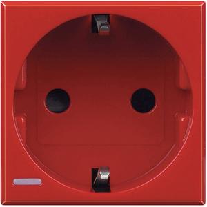 Steckdose - Steckdose mit Steckklemmen (SL) mit erhöhtem Berührungsschutz 16A/250V 2-modulig rot - H4141RW