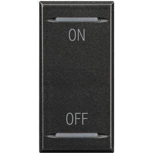 Abdeckung für Schalter, Taster, Dimmer, Jalousie - Symbolwippe Tastsensor 2 Funktionen "ON-OFF" 1-modulig Anthrazit - HS4911AG