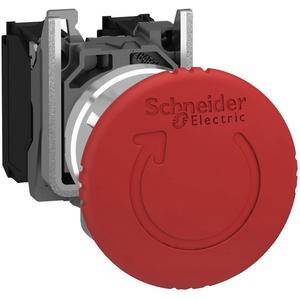 NOT-AUS-Taster, Komplettgerät - Not-Aus-Taster Ø 22mm Pilzdrucktaster Ø40mm rot Drehentriegelung 2Ö+1S - XB4BS84441