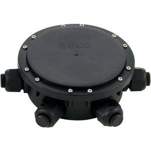 Dose, Gehäuse für Montage auf der Wand/Decke - 6-Eingänge Kunststoff schwarz IP68 inkl.Klemme 3polig CONNECTOR BOX - 91207