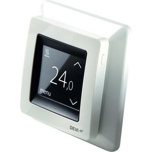 Raumthermostat/Uhrenthermostat - Uhren Thermostat devireg Touch mit Rahmen - 140F1064