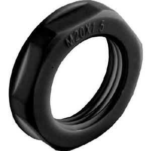 Gegenmutter für Kabelverschraubung - Gegenmutter Kabelverschraubung PG9 Polyamid schwarz mit Flansch - 8245.09