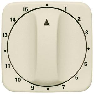 Abdeckung für Schalter, Taster, Dimmer, Jalousie - Zentralscheibe Drehknopf Zeitschaltuhr Aufdruck 1-15 weiß - Busch-Duro 2000 SI - 2CKA001753A6067