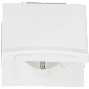 Steckdose - SCHUKO Steckdosen-Einsatz mit Klappdeckel alpinweiß - Allwetter 44 (IP44) - 2CKA002064A0289