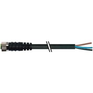 Konfektioniertes Sensor-Aktor-Kabel - M8 Buchse gerade mit offenem Leitungsende 3 x 0,25 schwarz UL CSA 5m - 7000-08041-6300500