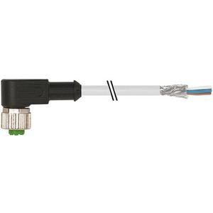 Modulare Kupplung - Buchse M12 gewinkelt geschirmt offenes Leitungsende 8 x 0,25 GRAU 10m - 7000-17141-2911000