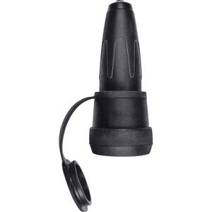 SCHUKO-Kupplung - Schwere Vollgummi-SCHUKO-Kupplung mit Schnappkragen und Klappdeckel sw - 173051