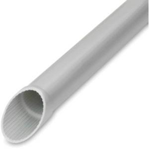 Elektro-Installationsrohr Kunststoff - starres Isolierrohr 25 leicht gemufft Profilwellen hellgrau 2m - 108882/084417